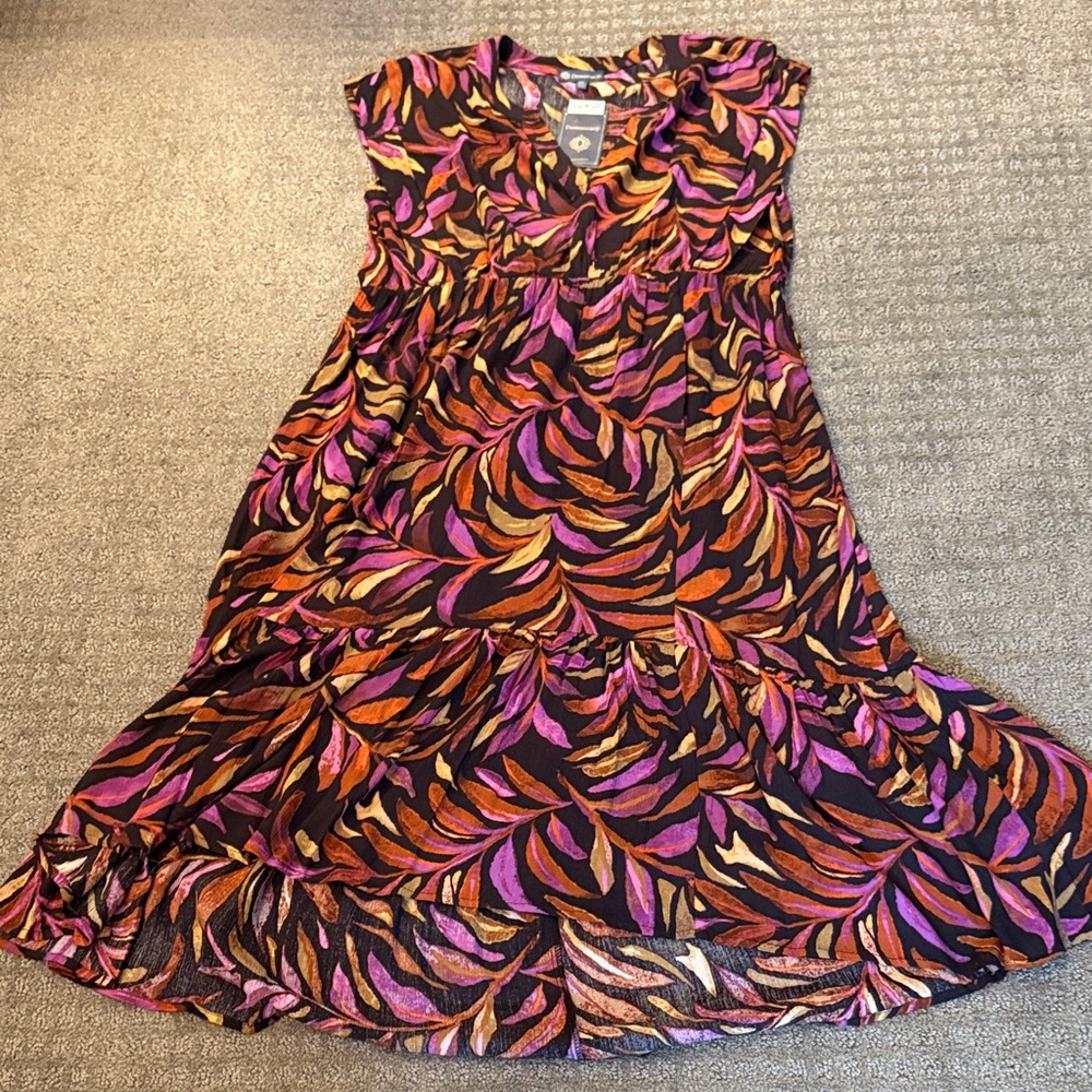 Democracy Purple and Orange High-low dress